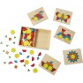 Medinė geometrinių figūrų dėlionė vaikams | 148 vnt | Pattern board and block | Viga 50029